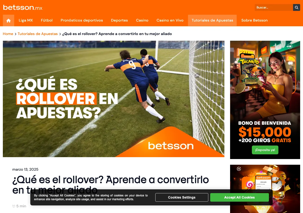 Artículo del blog de Betsson México sobre el requisito de apuesta y el bono de bienvenida de apuestas